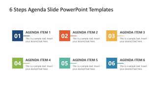 PowerPoint Templates Free Agenda Slides 6 Items Square