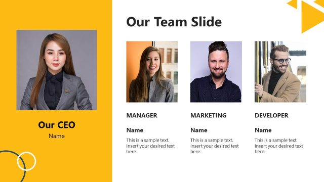 CEO Introduction Slide for PPT Template