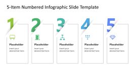 Free 5-Item Numbered Infographic Slide for PowerPoint