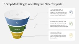 Creative Marketing Funnel Diagram Template PPT Slide