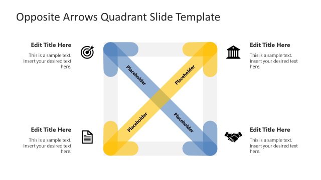 Free Opposite Arrows Quadrant Presentation  Template