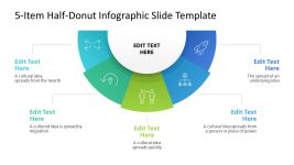 5-Item Half Donut Infographic PPT Slide Template