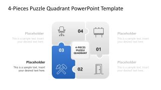Free Puzzle Pieces Quadrant Diagram Template for PowerPoint 