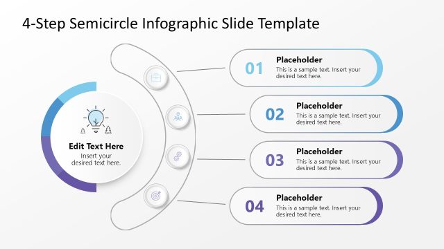 Free 4-Step Semi-circle Presentation Template