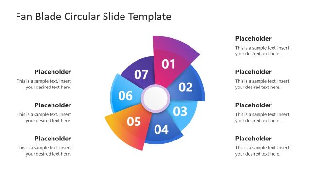 Free Circular Fan Blade PowerPoint Template