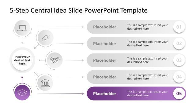 Free 5-Step Central Idea Infographic Template Layout
