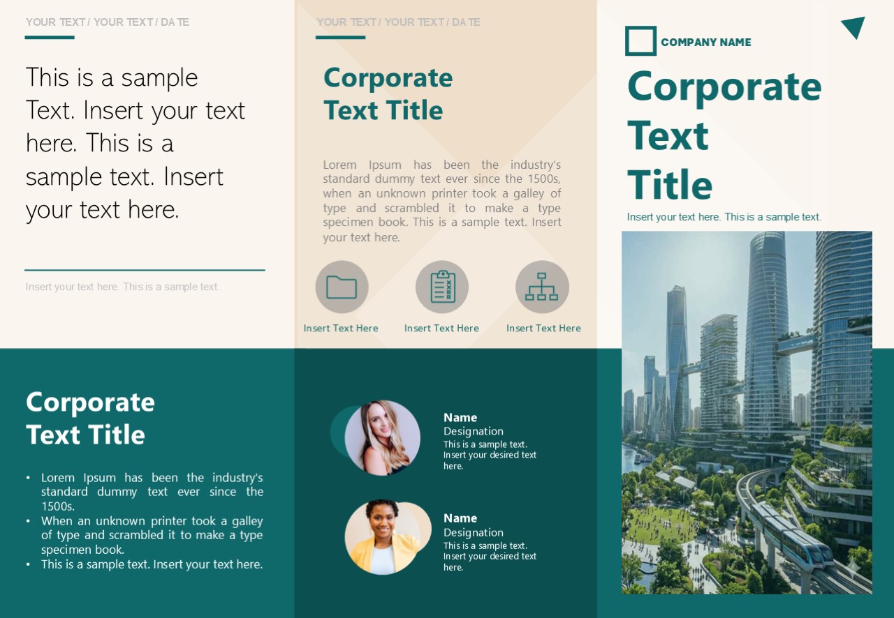 Editable Free Business Brochure PPT Template