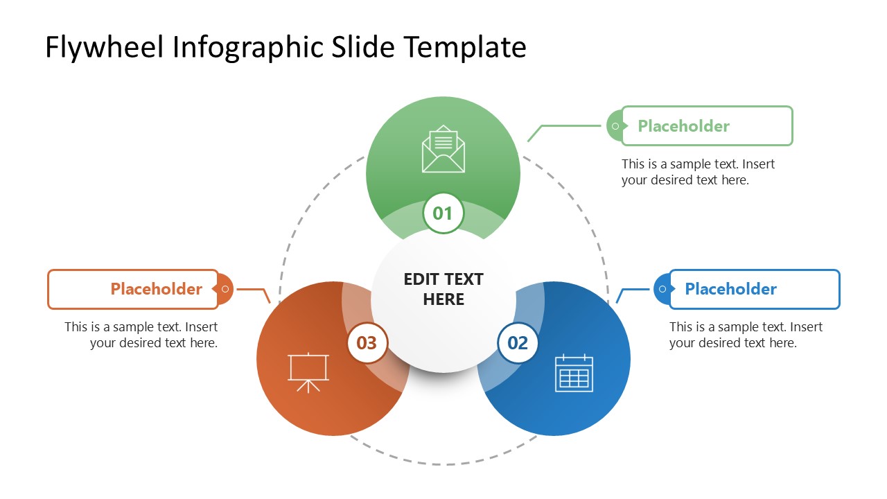 Editable Free Flywheel Infographic Slide PPT Template