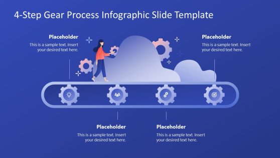 Free 4-Step Gear Infographic Template Design 