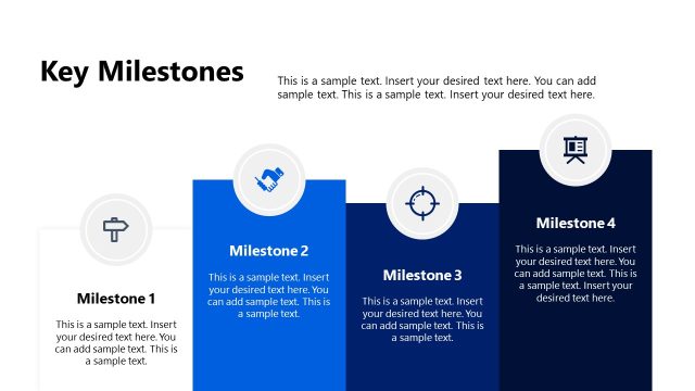 Four Key Milestones Slide – Company Profile Template
