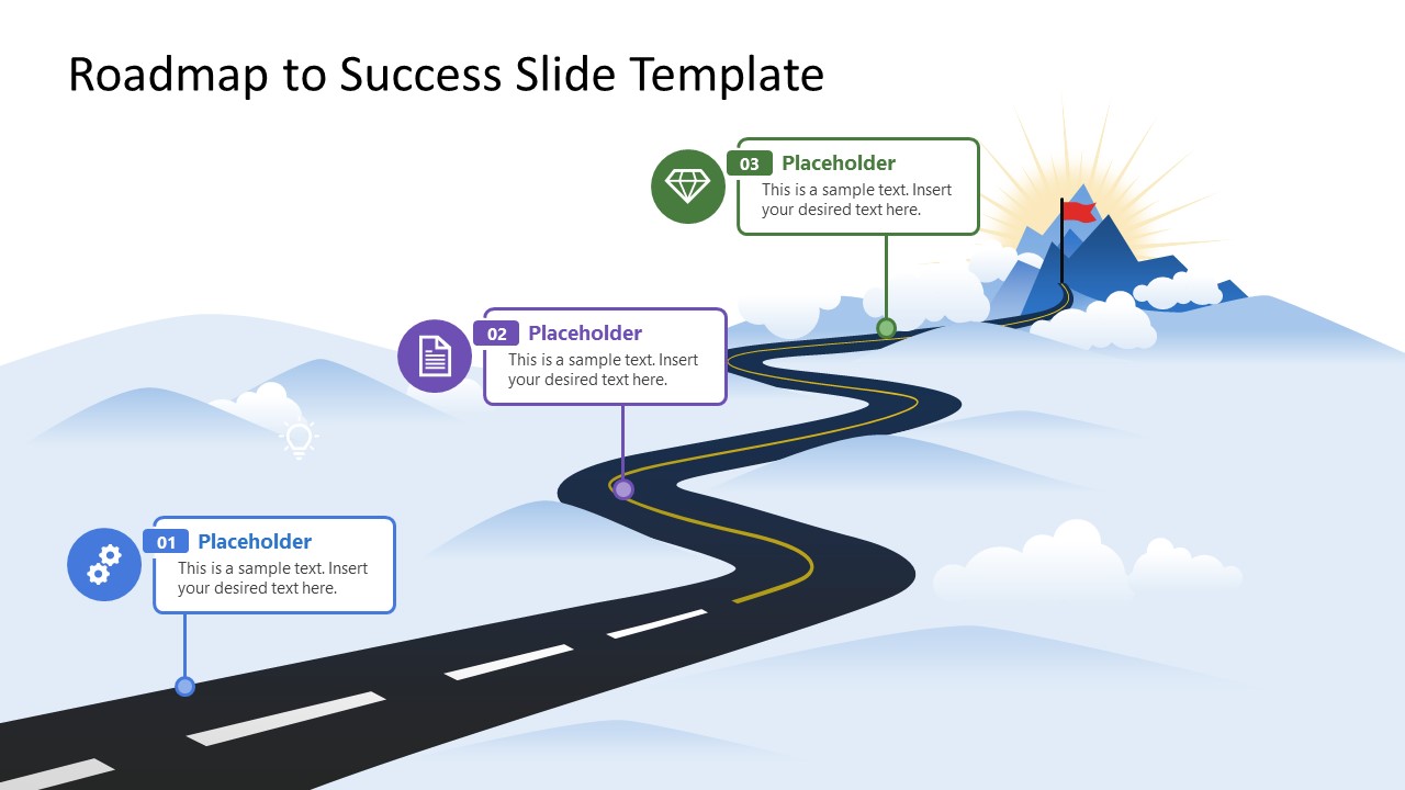 Free Roadmap to Success Presentation Template