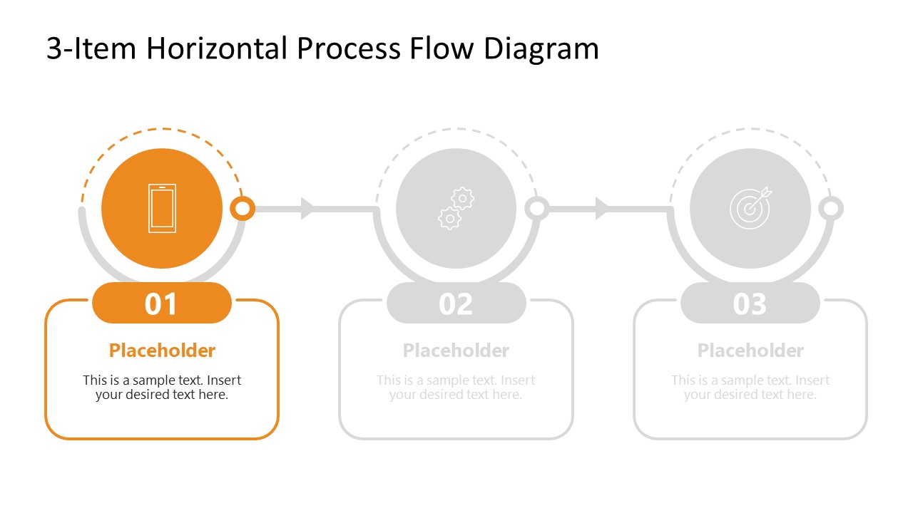 Map For Powerpoint Use Free 3-Item Process Flow Infographic PowerPoint Template