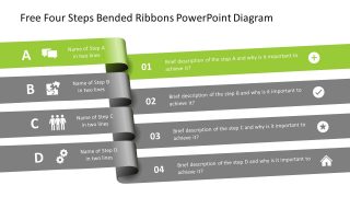 Free Template Slides for Blended Ribbons Diagram