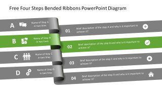 Folded Ribbons Illustration PPT Template