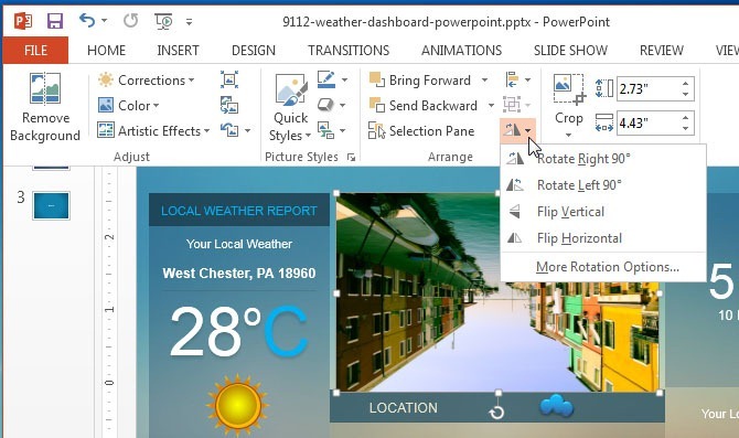 Rotate picture in PowerPoint