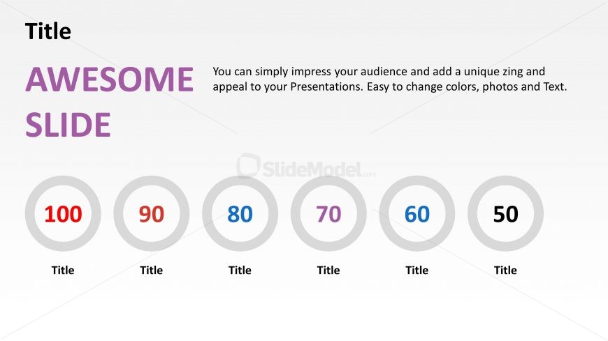 Business Presentation of Flat Ring Icons 