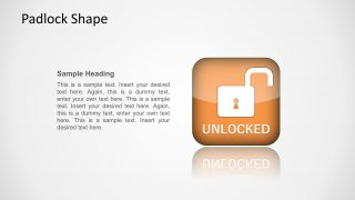 PPT Shapes Padlock Unlocked Button