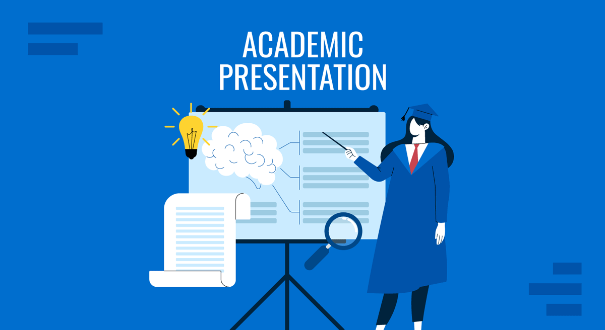 Cover for academic presentation guide by SlideModel