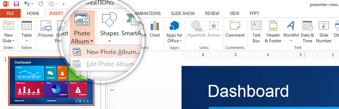 create a photo album in powerpoint for mac