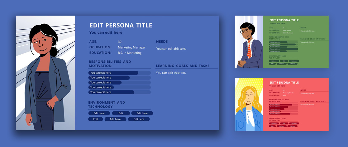 Buyer Persona Template Design for PowerPoint