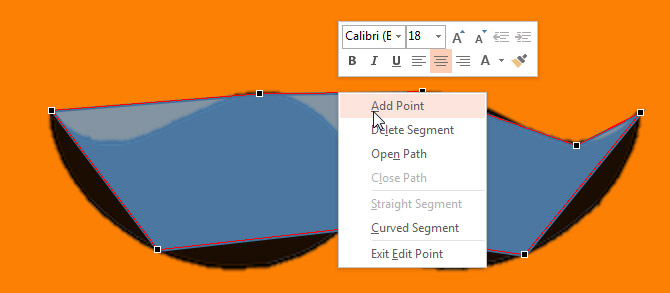 Edit the points in PowerPoint to create a custom graphic