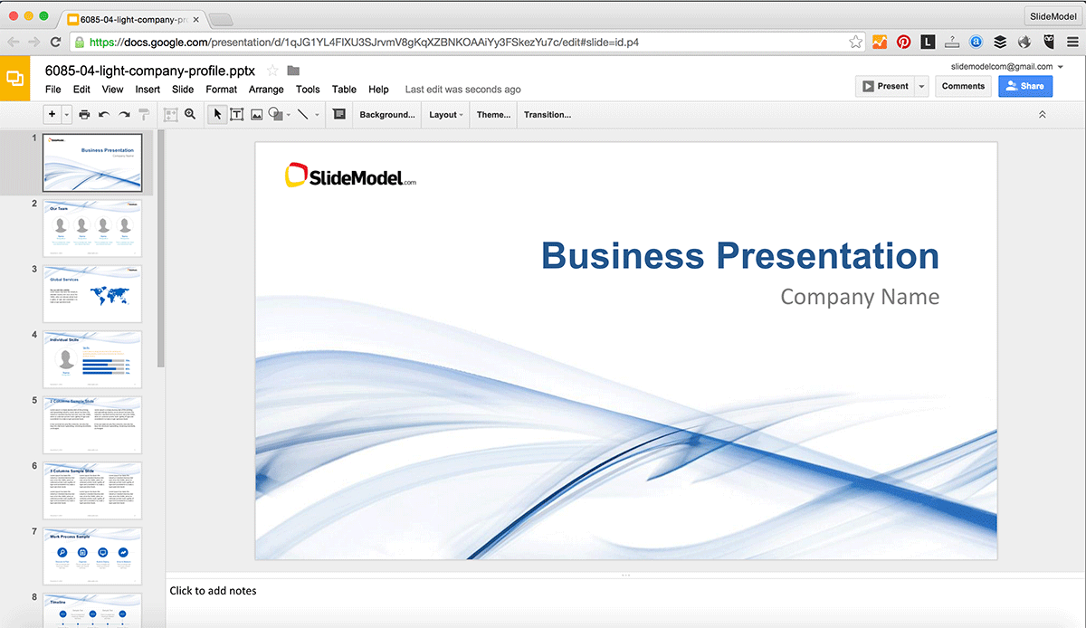 edit presentation slides