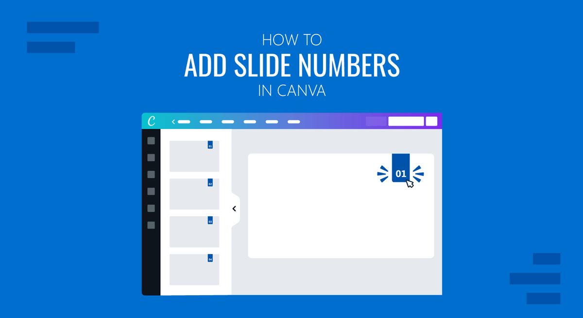 Cover for How to Add Slide Numbers in Canva guide by SlideModel