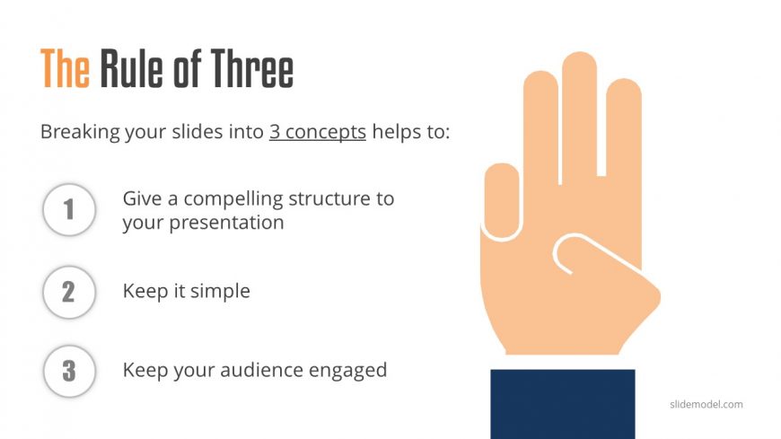 what is the rule of three in presentations