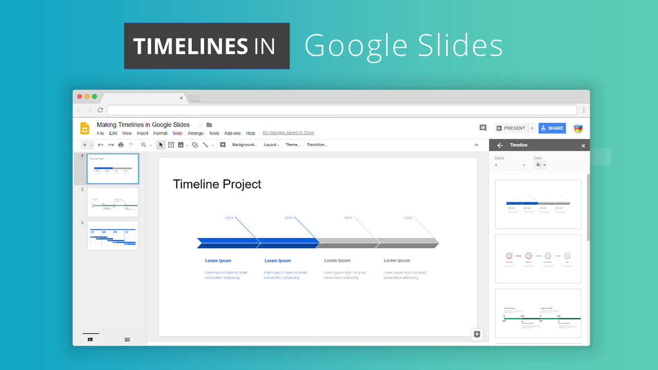 create timeline presentation