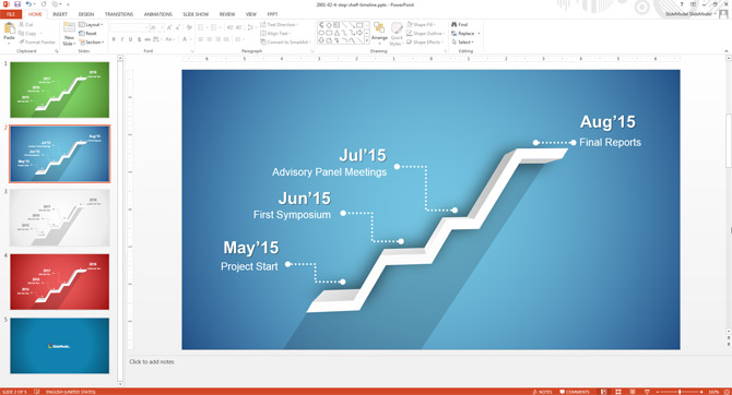 Microsoft Timeline Templates for PowerPoint