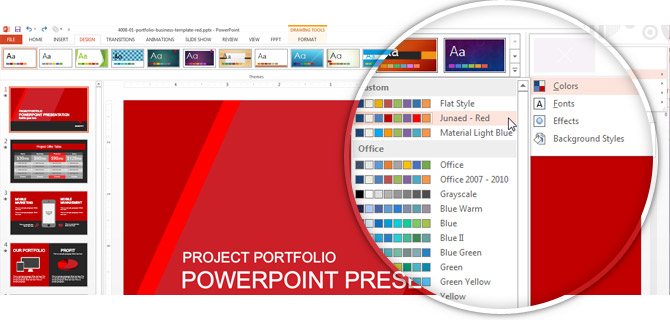 Custom powerpoint background