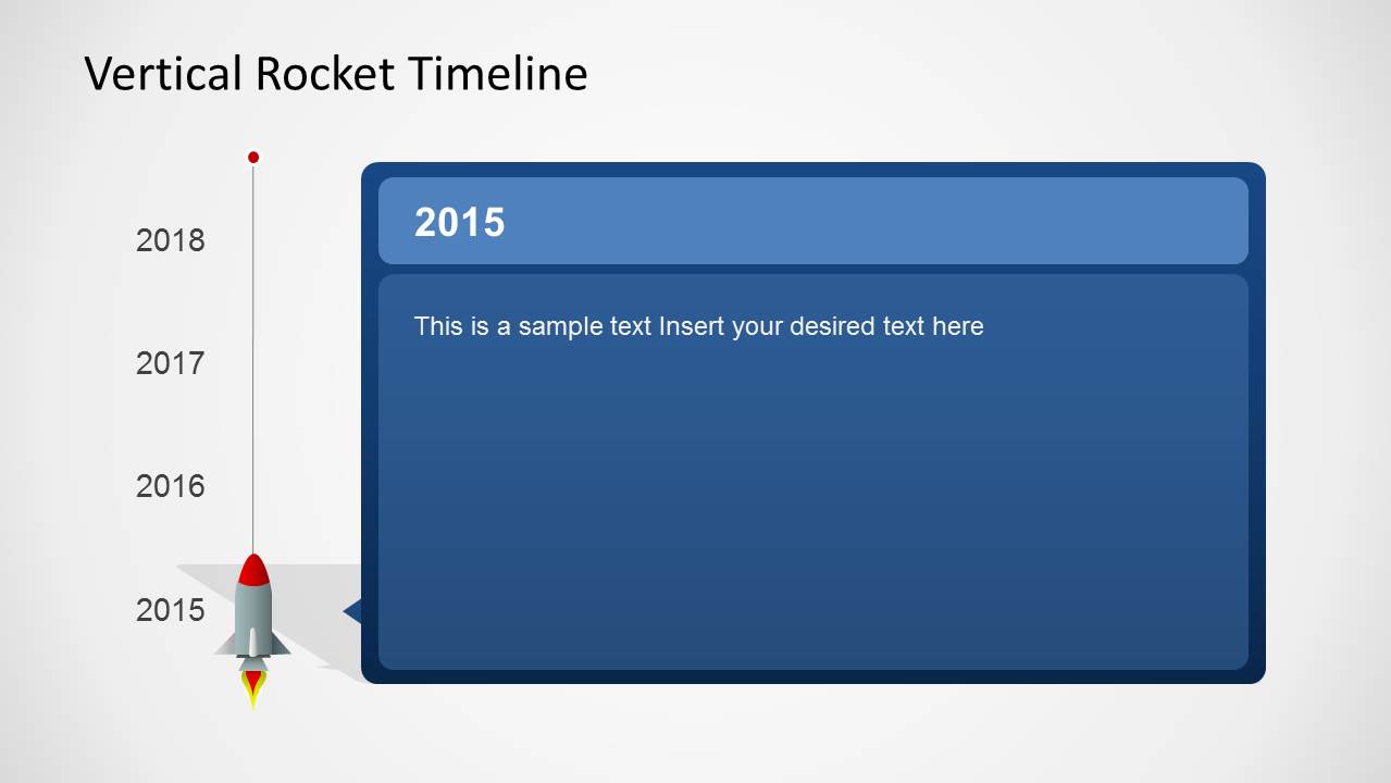 vertical rocket timeline template for powerpoint slidemodel