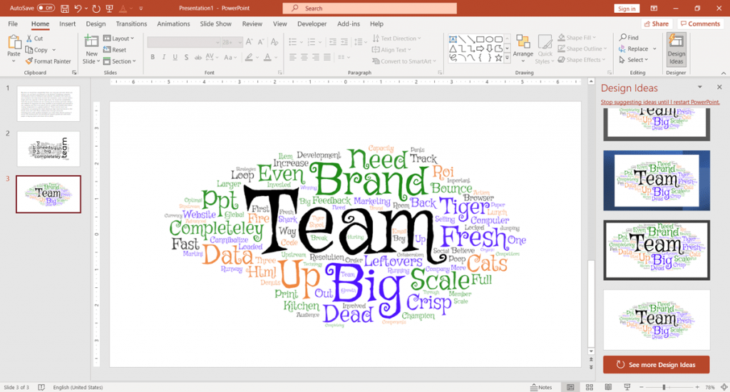 word cloud microsoft powerpoint word art
